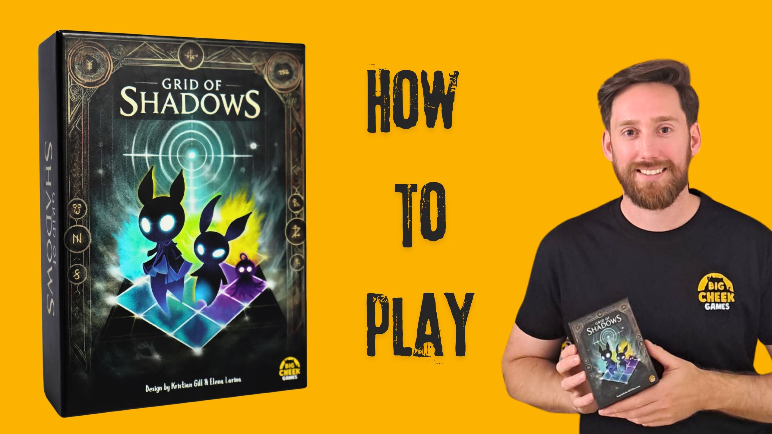 Load video: How to play Grid of Shadows Bluffing Card Game by Big Cheek Games